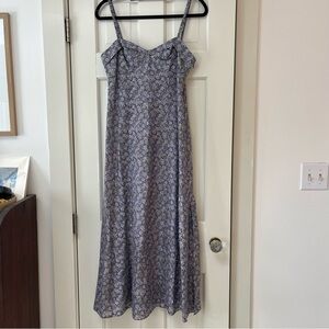 Rebecca Taylor Silk Black Floral midi Dress